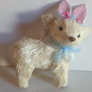 NWT Fun Sisal Lamb Easter Bunny Ears Farmhouse Spring Home Decor Michaels Animal